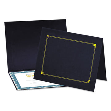 Universal® Certificate-document Cover, 8 1-2 X 11 - 8 X 10 - A4, Navy, 6-pack freeshipping - TVN Wholesale
